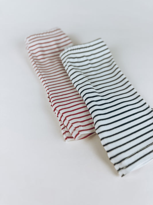 Striped Ribbed Biker Short