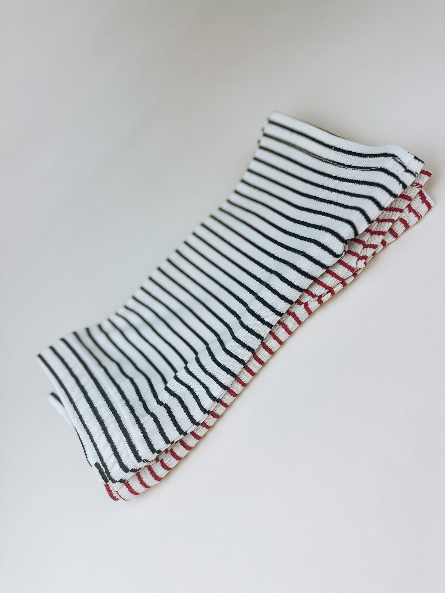 Striped Ribbed Biker Short