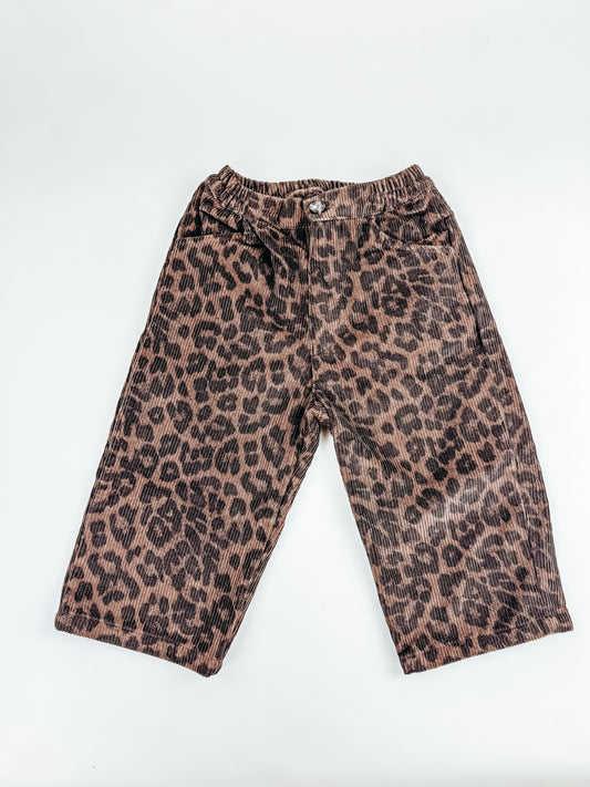 Leopard Corduroy Pant