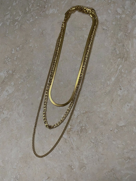 14K Gold Plated Necklace Set