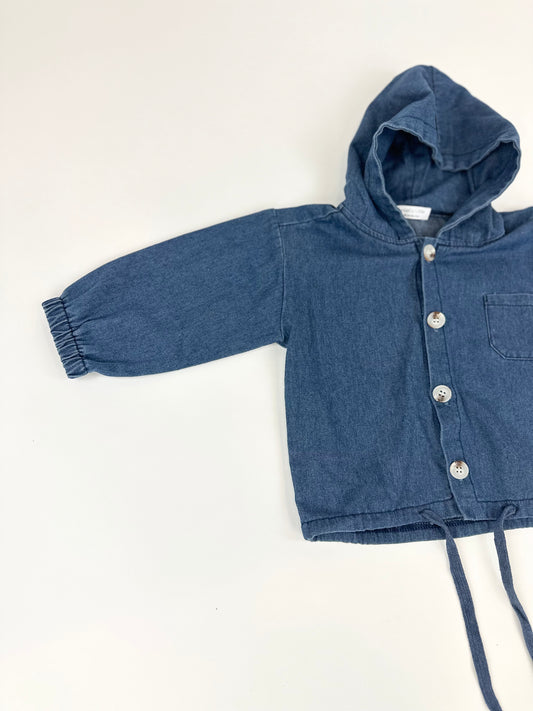 Lightweight Hooded Denim Jacket