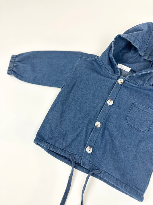 Lightweight Hooded Denim Jacket