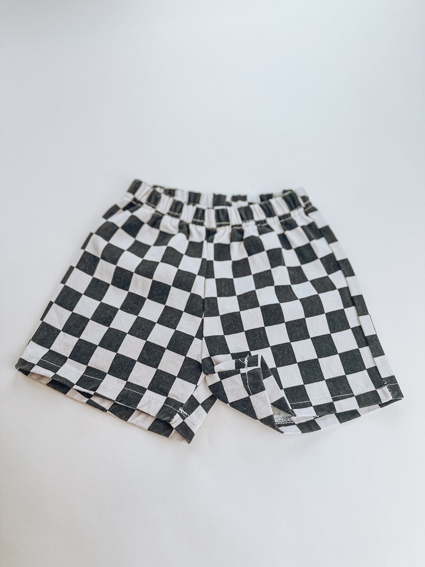Canvas Checkered Short